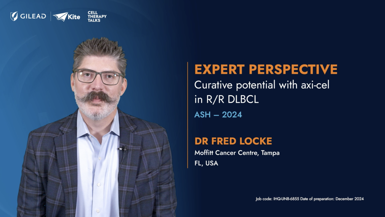 Dr Fred Locke discusses Curative potential with axi-cel in R/R DLBCL
